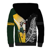New Zealand and South Africa Rugby Custom Sherpa Hoodie Maori Silver Fern Springbok Together - Polynesian Pride