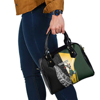 New Zealand and South Africa Rugby Custom Shoulder Handbag Maori Silver Fern Springbok Together - Polynesian Pride