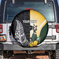 New Zealand and South Africa Rugby Custom Spare Tire Cover Maori Silver Fern Springbok Together - Polynesian Pride