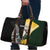 New Zealand and South Africa Rugby Custom Travel Bag Maori Silver Fern Springbok Together - Polynesian Pride