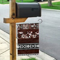 Bula Fiji Garden Flag Fijian Tapa Masi With Hibiscus Flowers LT14 - Polynesian Pride