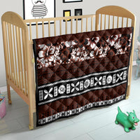 Bula Fiji Quilt Fijian Tapa Masi With Hibiscus Flowers LT14 - Polynesian Pride