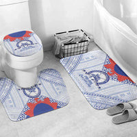 Queen Salote College 100 Years Personalized Bathroom Set Tonga QSC Heilala Lei White Ngatu Pattern