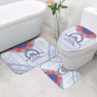 Queen Salote College 100 Years Personalized Bathroom Set Tonga QSC Heilala Lei White Ngatu Pattern