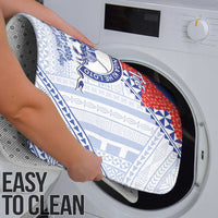 Queen Salote College 100 Years Personalized Bathroom Set Tonga QSC Heilala Lei White Ngatu Pattern