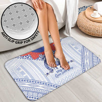 Queen Salote College 100 Years Personalized Bathroom Set Tonga QSC Heilala Lei White Ngatu Pattern