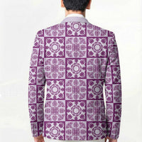 Poni Palaka Quilt Hawaii Blazer Hawaiian Tropical Monstera Sea Turtle