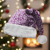 Poni Palaka Quilt Hawaii Christmas Santa Hat Hawaiian Tropical Monstera Sea Turtle