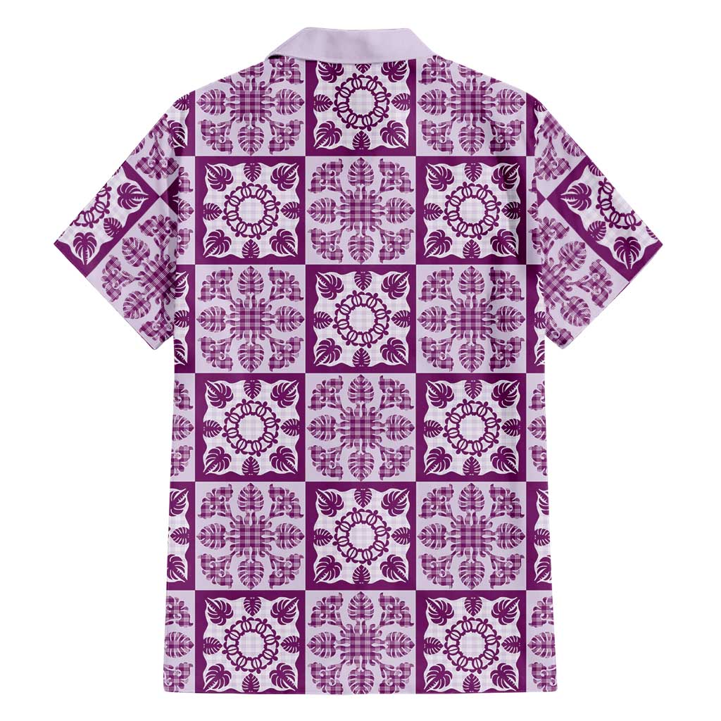 Poni Palaka Quilt Hawaii Family Matching Off Shoulder Short Dress and Hawaiian Shirt Hawaiian Tropical Monstera Sea Turtle LT14 - Polynesian Pride