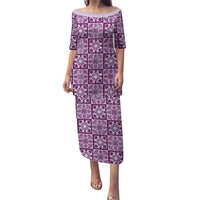 Poni Palaka Quilt Hawaii Family Matching Puletasi and Hawaiian Shirt Hawaiian Tropical Monstera Sea Turtle