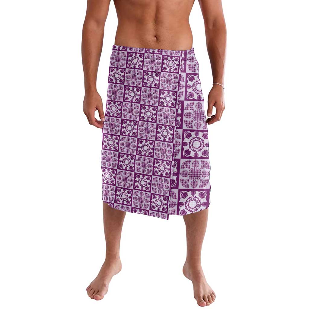 Poni Palaka Quilt Hawaii Lavalava Hawaiian Tropical Monstera Sea Turtle LT14 Purple - Polynesian Pride