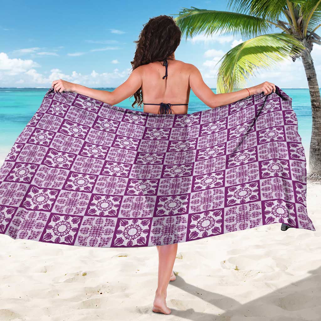 Poni Palaka Quilt Hawaii Sarong Hawaiian Tropical Monstera Sea Turtle LT14 - Polynesian Pride