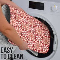 Ulaula Palaka Quilt Hawaii Bathroom Set Hawaiian Tropical Monstera Sea Turtle