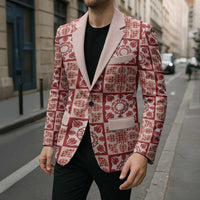 Ulaula Palaka Quilt Hawaii Blazer Hawaiian Tropical Monstera Sea Turtle