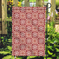 Ulaula Palaka Quilt Hawaii Garden Flag Hawaiian Tropical Monstera Sea Turtle