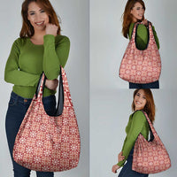 Ulaula Palaka Quilt Hawaii Grocery Bag Hawaiian Tropical Monstera Sea Turtle