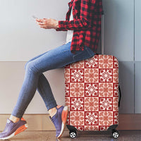 Ulaula Palaka Quilt Hawaii Luggage Cover Hawaiian Tropical Monstera Sea Turtle LT14 - Polynesian Pride