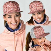 Ulaula Palaka Quilt Hawaii Mesh Trucker Cap Hawaiian Tropical Monstera Sea Turtle