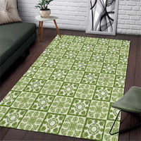 Omaomao Palaka Quilt Hawaii Area Rug Hawaiian Tropical Monstera Sea Turtle