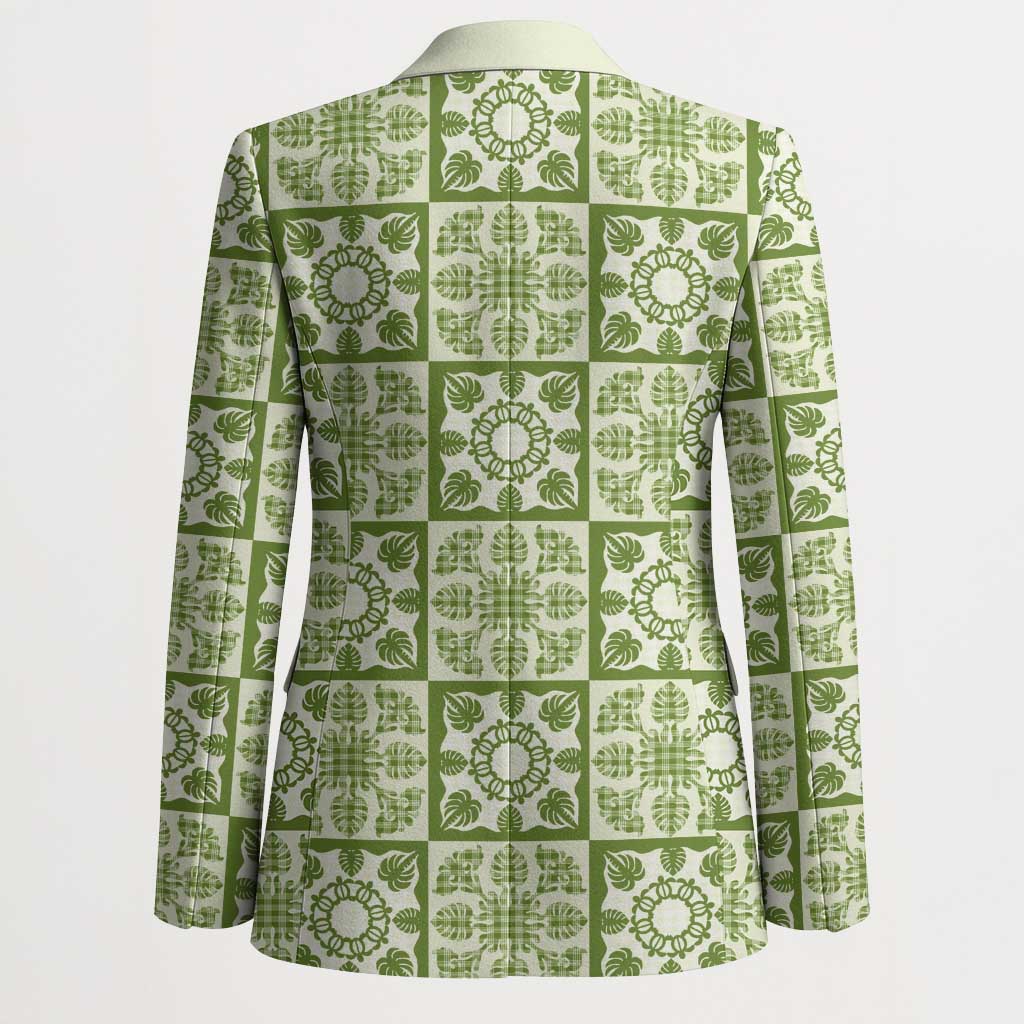 Omaomao Palaka Quilt Hawaii Blazer Hawaiian Tropical Monstera Sea Turtle LT14 - Polynesian Pride