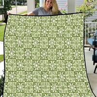 Omaomao Palaka Quilt Hawaii Quilt Hawaiian Tropical Monstera Sea Turtle LT14 Green - Polynesian Pride