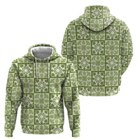 Omaomao Palaka Quilt Hawaii Zip Hoodie Hawaiian Tropical Monstera Sea Turtle