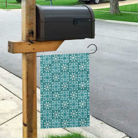 Cyan Palaka Quilt Hawaii Garden Flag Hawaiian Tropical Monstera Sea Turtle