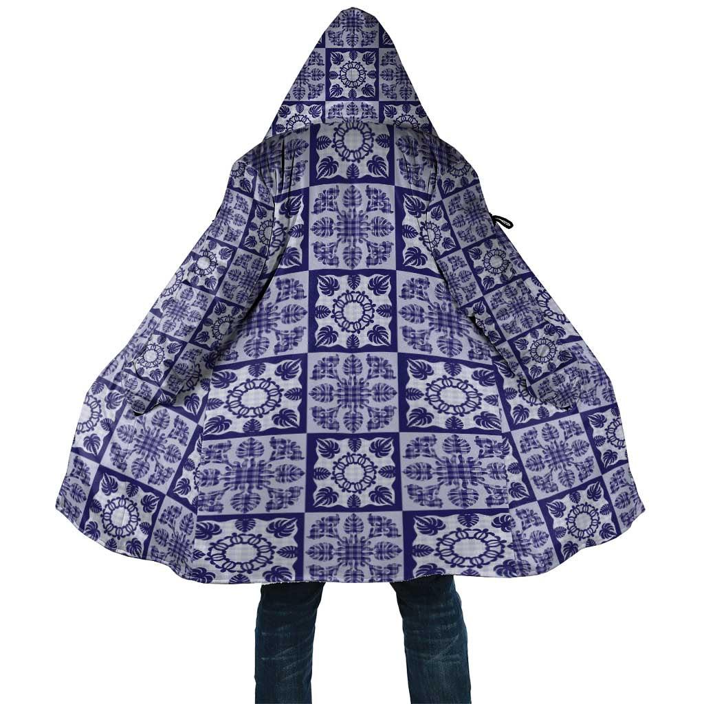 Polu Palaka Quilt Hawaii Cloak Hawaiian Tropical Monstera Sea Turtle LT14 Unisex Blue - Polynesian Pride
