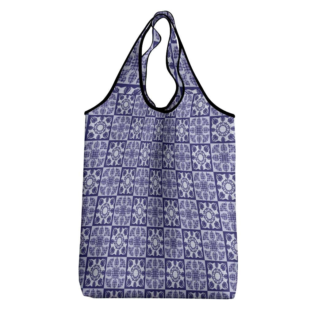 Polu Palaka Quilt Hawaii Grocery Bag Hawaiian Tropical Monstera Sea Turtle