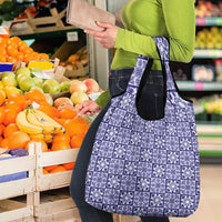 Polu Palaka Quilt Hawaii Grocery Bag Hawaiian Tropical Monstera Sea Turtle