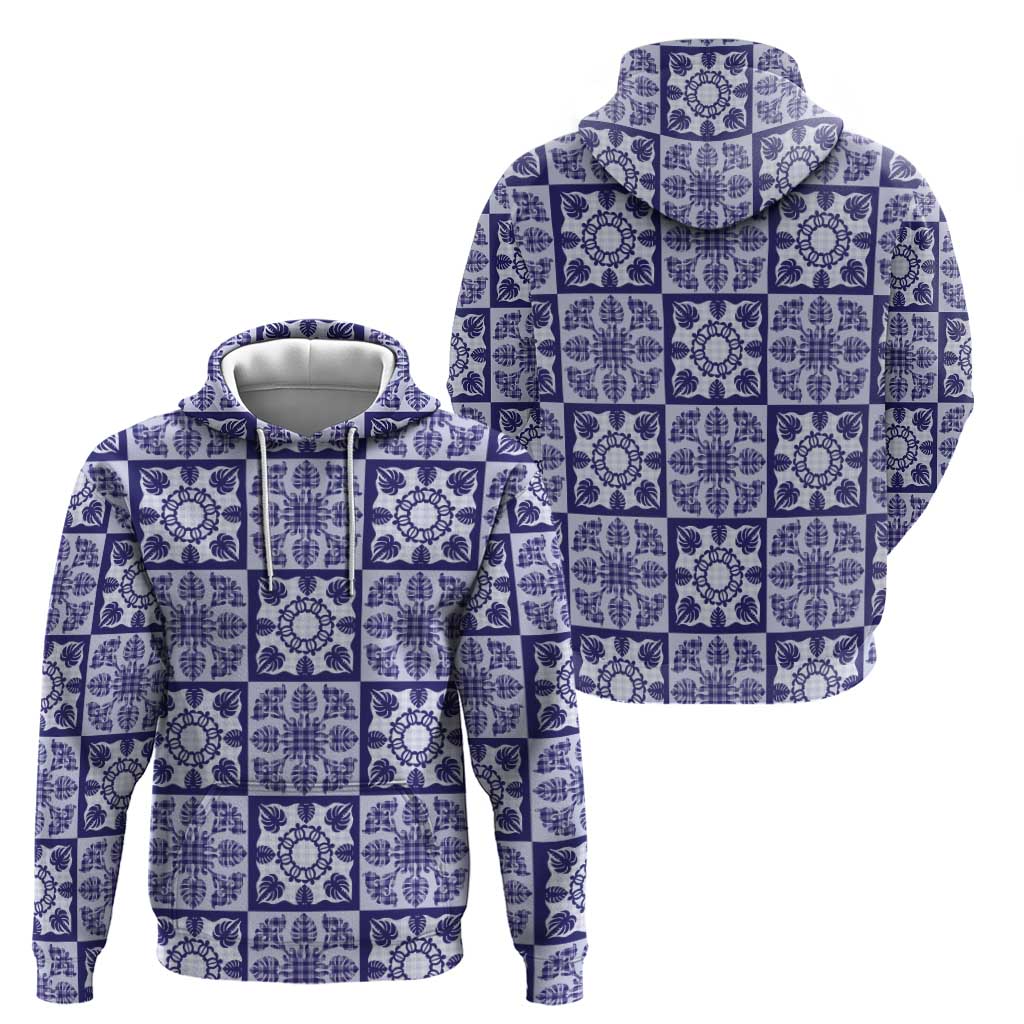 Polu Palaka Quilt Hawaii Hoodie Hawaiian Tropical Monstera Sea Turtle LT14 - Polynesian Pride