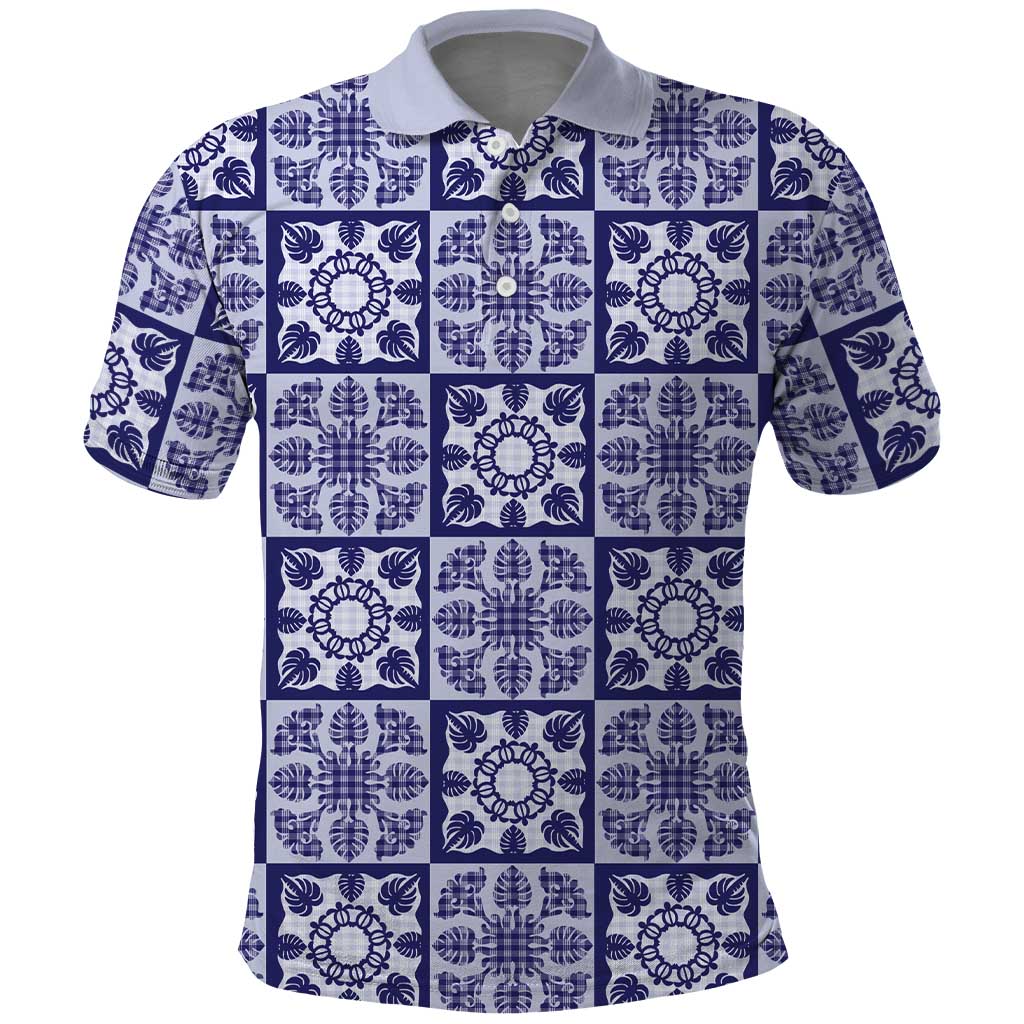 Polu Palaka Quilt Hawaii Polo Shirt Hawaiian Tropical Monstera Sea Turtle