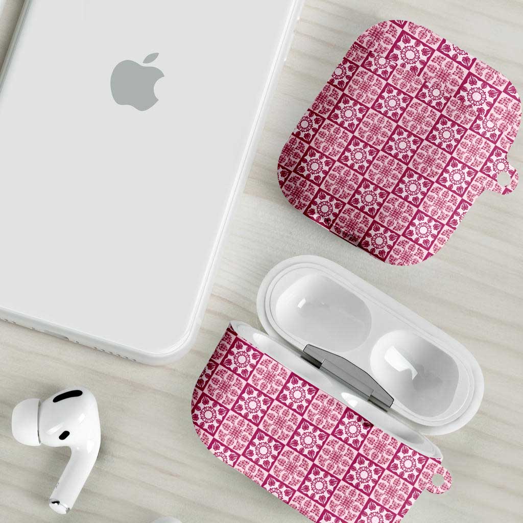 Akala Palaka Quilt Hawaii AirPods Case Hawaiian Tropical Monstera Sea Turtle LT14 - Polynesian Pride
