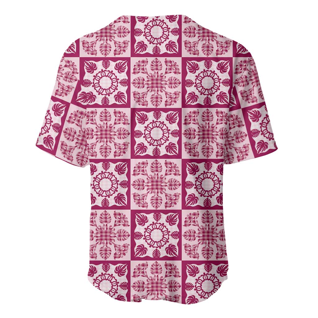 Akala Palaka Quilt Hawaii Baseball Jersey Hawaiian Tropical Monstera Sea Turtle LT14 - Polynesian Pride