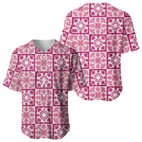 Akala Palaka Quilt Hawaii Baseball Jersey Hawaiian Tropical Monstera Sea Turtle LT14 - Polynesian Pride