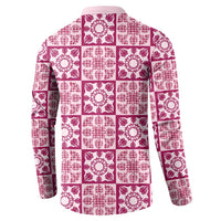 Akala Palaka Quilt Hawaii Button Sweatshirt Hawaiian Tropical Monstera Sea Turtle