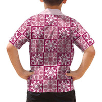 Akala Palaka Quilt Hawaii Family Matching Puletasi and Hawaiian Shirt Hawaiian Tropical Monstera Sea Turtle LT14 - Polynesian Pride