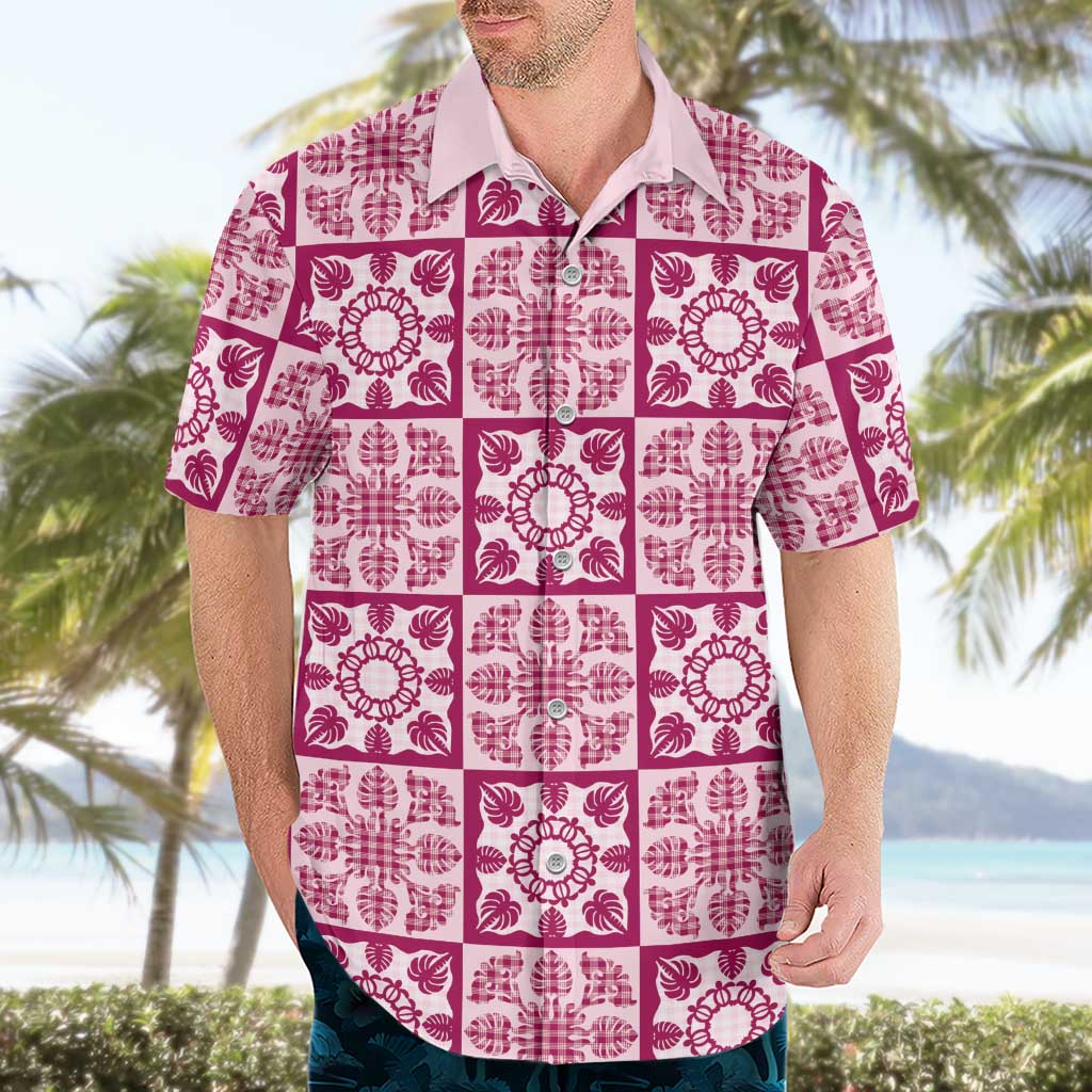 Akala Palaka Quilt Hawaii Hawaiian Shirt Hawaiian Tropical Monstera Sea Turtle LT14 - Polynesian Pride