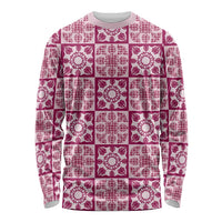 Akala Palaka Quilt Hawaii Long Sleeve Shirt Hawaiian Tropical Monstera Sea Turtle