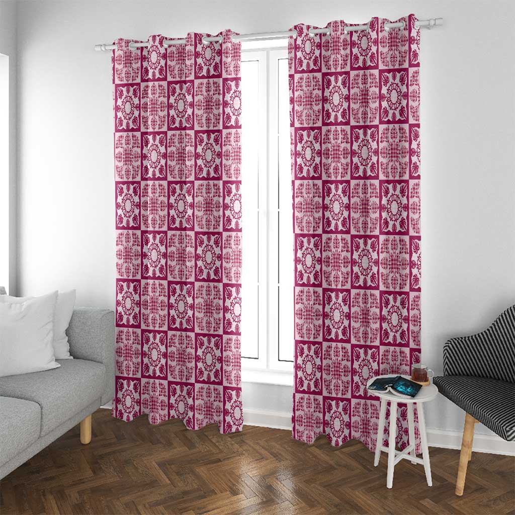 Akala Palaka Quilt Hawaii Window Curtain Hawaiian Tropical Monstera Sea Turtle