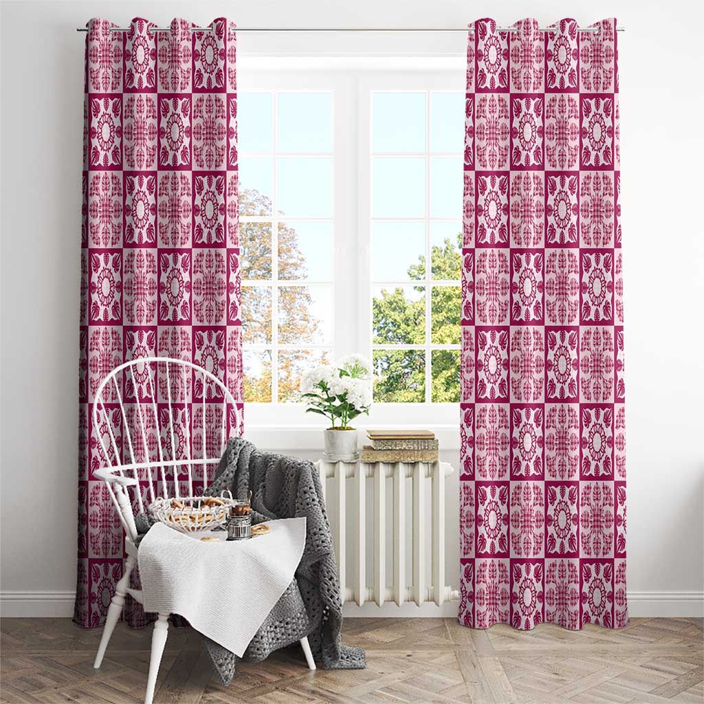 Akala Palaka Quilt Hawaii Window Curtain Hawaiian Tropical Monstera Sea Turtle