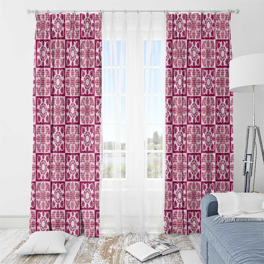 Akala Palaka Quilt Hawaii Window Curtain Hawaiian Tropical Monstera Sea Turtle