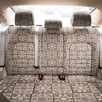 Beige Palaka Quilt Hawaii Back Car Seat Cover Hawaiian Tropical Monstera Sea Turtle LT14 - Polynesian Pride