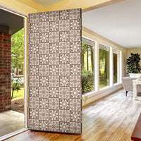 Beige Palaka Quilt Hawaii Door Cover Hawaiian Tropical Monstera Sea Turtle LT14 - Polynesian Pride