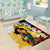 Personalised Philippines Women's Day Area Rug Filipino Golden Sun With Polynesian Pattern
