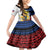 Personalised Philippines Women's Day Family Matching Mermaid Dress and Hawaiian Shirt Filipino Golden Sun With Polynesian Pattern LT14 Daughter's Dress Red - Polynesian Pride