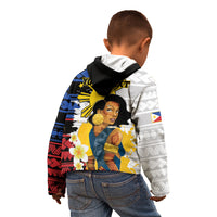 Personalised Philippines Women's Day Kid Hoodie Filipino Golden Sun With Polynesian Pattern LT14 - Polynesian Pride