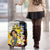 Personalised Philippines Women's Day Luggage Cover Filipino Golden Sun With Polynesian Pattern