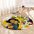 Personalised Philippines Women's Day Round Carpet Filipino Golden Sun With Polynesian Pattern