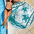 Cyan Polynesia Beach Blanket Polynesian Turtle Shark Tattoo Tropical Vintage